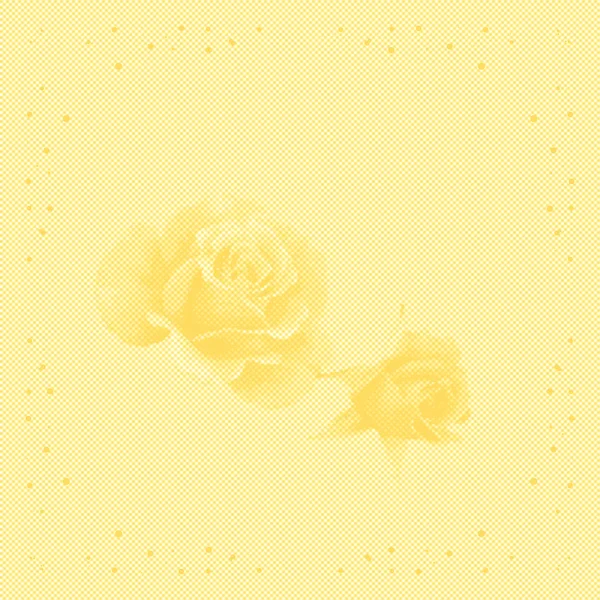 Zarten femininen Hintergrund mit Rosen aus Punkten auf einem gepunkteten Hintergrund und Rahmen geformt — Stockfoto