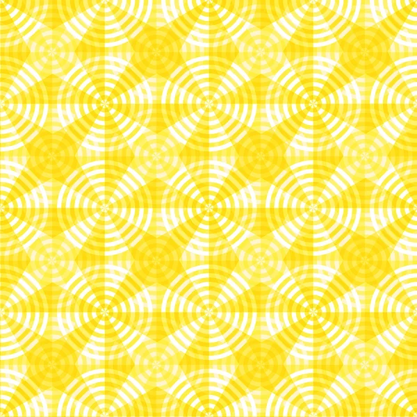 Circles and stars in a festive, seamless gold and white pattern — Stock Photo, Image