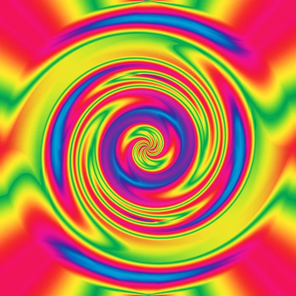 Abstracte hypnotiserende kronkel in mooie regenboogkleuren — Stockfoto