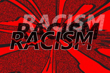 Word racism in different shades presenting the many levels of it clipart