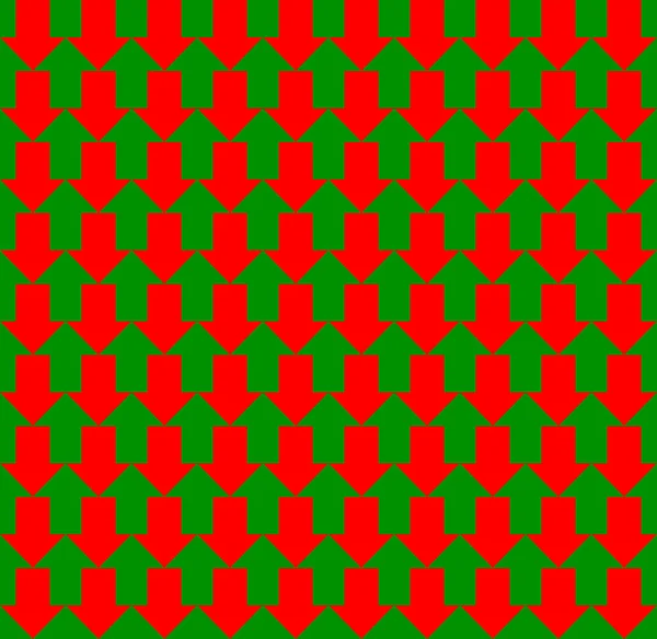 Frecce rosse e verdi che puntano in direzioni opposte su e giù — Foto Stock