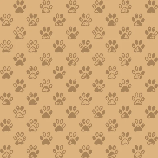 Muddy paw prints in subdued browns — Stock Photo, Image