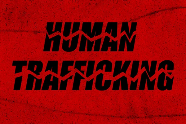 İnsan ticareti dur - kavramsal bir grungy görüntüsüyle en son sözler