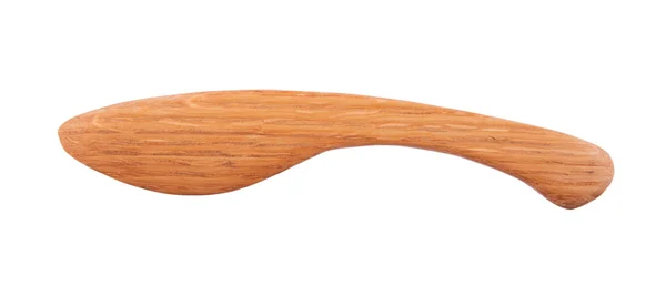 Дерев'яний масляний ніж ізольований на білому — стокове фото