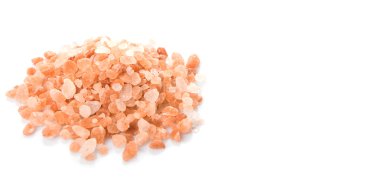 Himalaya kaya tuzu beyaz arka plan üzerinde beyaz kase