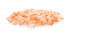 Himalaya kaya tuzu beyaz arka plan üzerinde beyaz kase