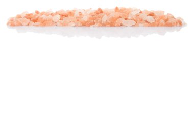 Himalaya kaya tuzu beyaz arka plan üzerinde beyaz kase