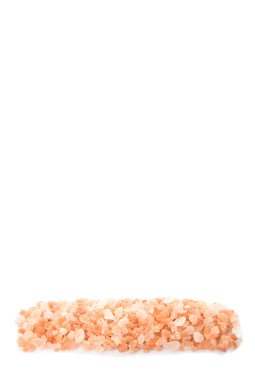 Himalaya kaya tuzu beyaz arka plan üzerinde beyaz kase