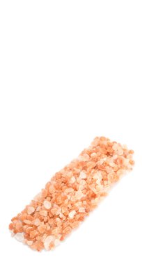 Himalaya kaya tuzu beyaz arka plan üzerinde beyaz kase