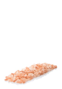 Himalaya kaya tuzu beyaz arka plan üzerinde beyaz kase