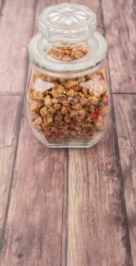 Cam Kavanoz içinde Mısır gevreği