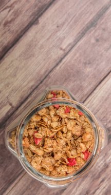 Cam Kavanoz içinde Mısır gevreği