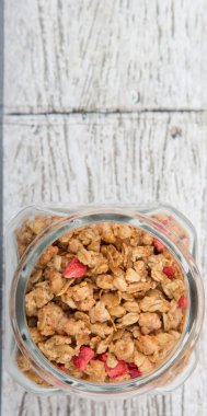 Cam Kavanoz içinde Mısır gevreği