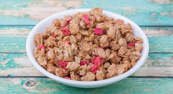 Breakfast Cereal In White Bowl