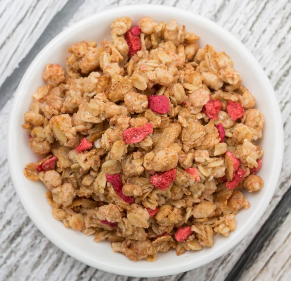 Breakfast Cereal In White Bowl