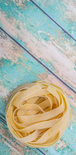Dried Tagliatelle Pasta — Stock Photo, Image