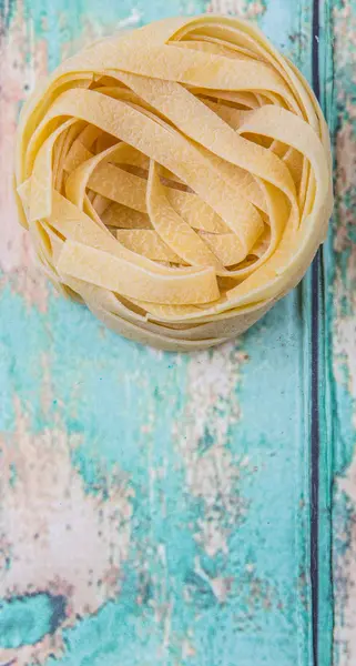 Dried Tagliatelle Pasta — Stock Photo, Image