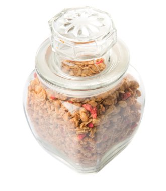 Kurutulmuş ahududu ile Mısır gevreği