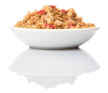 Kurutulmuş ahududu ile Mısır gevreği