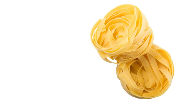 Tagliatelle Secche Fondo Bianco — Foto Stock