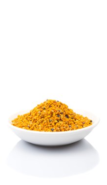 Arı polen beyaz kase