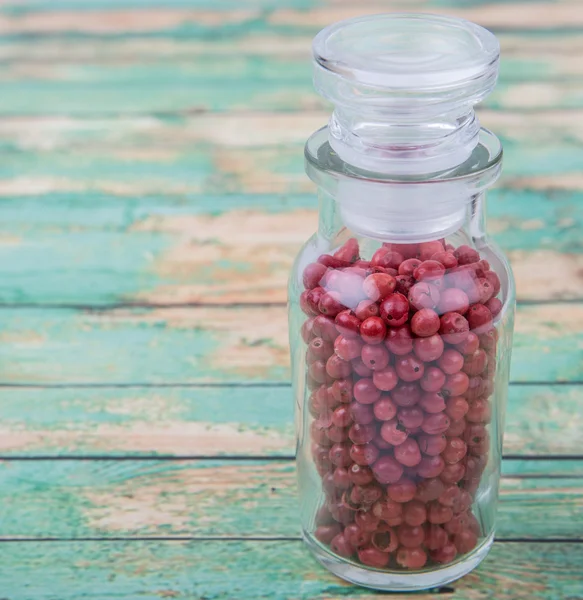 Pink peppercorns Variety In Glass Vial