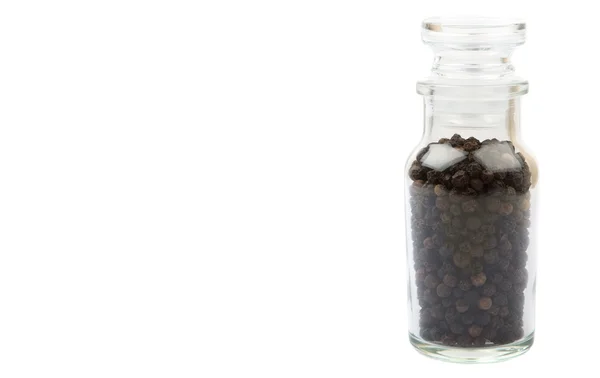 ガラス瓶の黒胡椒 — ストック写真