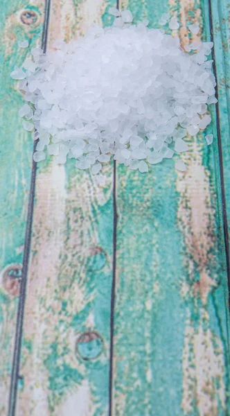 Морская соль Деревянный фон — стоковое фото