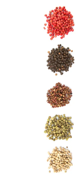 Mix varieta grani di pepe — Foto Stock