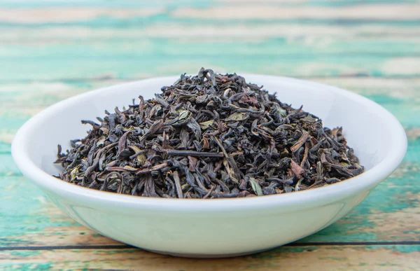 Darjeeling hojas de té negro — Foto de Stock