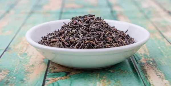 Darjeeling hojas de té negro — Foto de Stock