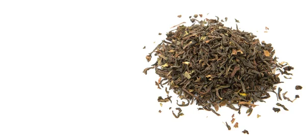 Loose Darjeeling Nero Sfondo Bianco — Foto Stock