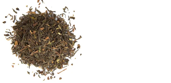 Loose Darjeeling Nero Sfondo Bianco — Foto Stock