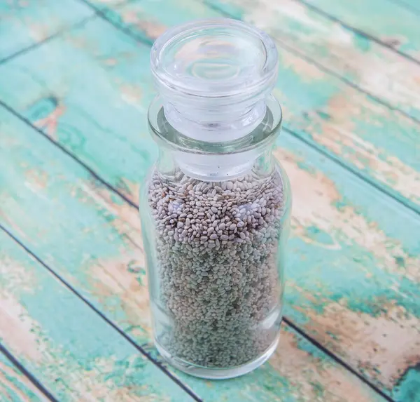 White Chia Seeds — Stock Photo, Image