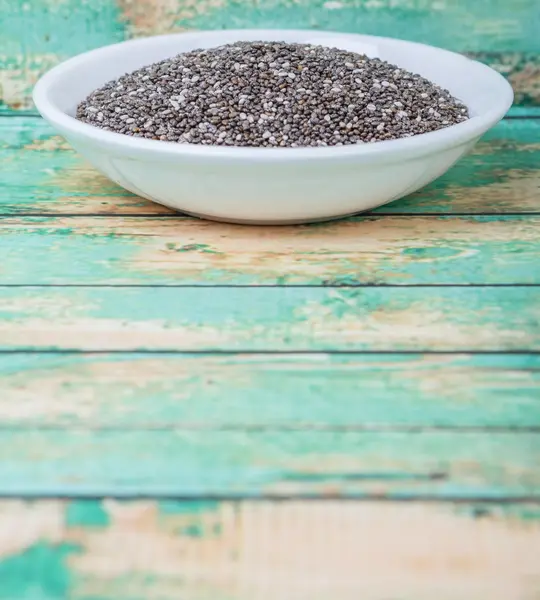 Semente de Chia preta seca — Fotografia de Stock