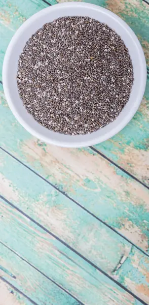 Getrocknete schwarze Chia-Samen — Stockfoto