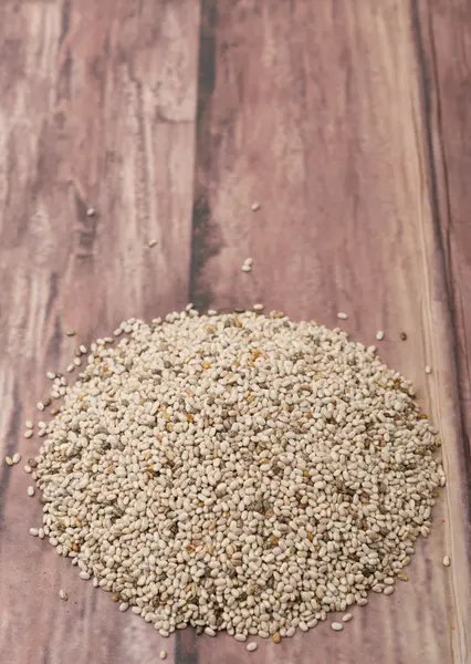 Sušené semeno bílé Chia — Stock fotografie