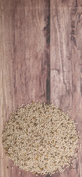 Semente de Chia branca seca — Fotografia de Stock