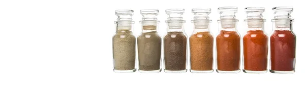 Sıcak ve baharatlı baharat toz ürün yelpazesine — Stok fotoğraf