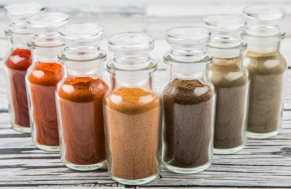Assortment Of Hot And Spicy Spices Powder — Stock Photo, Image