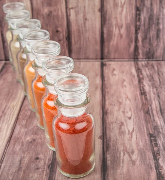 Assortment Of Hot And Spicy Spices Powder — Stock Photo, Image