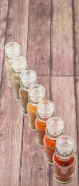 Assortment Of Hot And Spicy Spices Powder — Stock Photo, Image