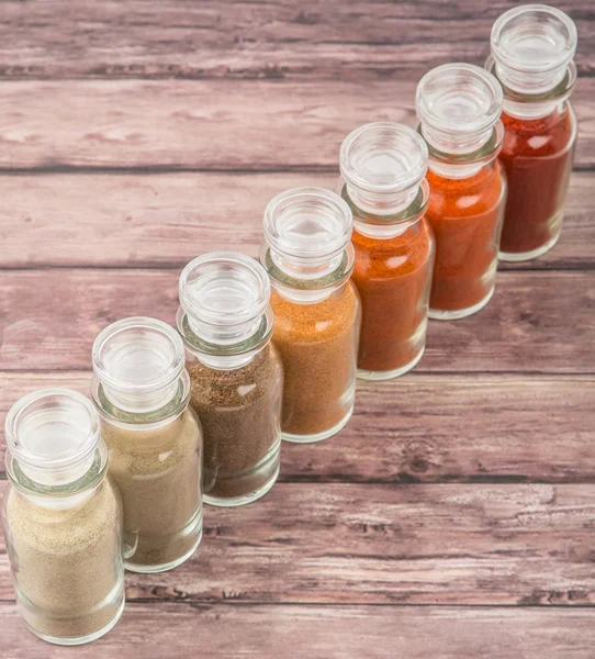 Assortment Of Hot And Spicy Spices Powder — Stock Photo, Image