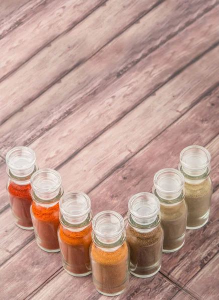 Assortment Of Hot And Spicy Spices Powder — Stock Photo, Image