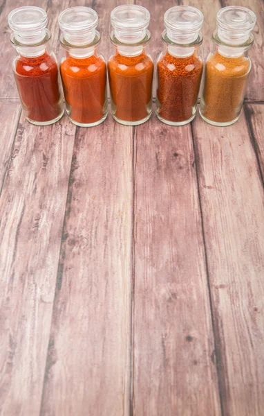 Cayenne w proszku, Chilly Powder i papryka Powder — Zdjęcie stockowe