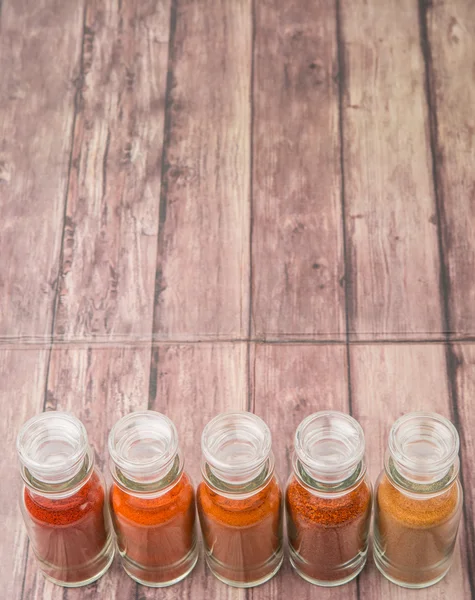 Cayenne Powder, Chilly Powder And Paprika Powder — Stock Photo, Image