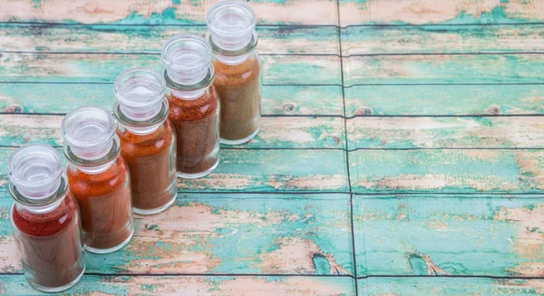 Cayenne Powder, Chilly Powder And Paprika Powder — Stock Photo, Image