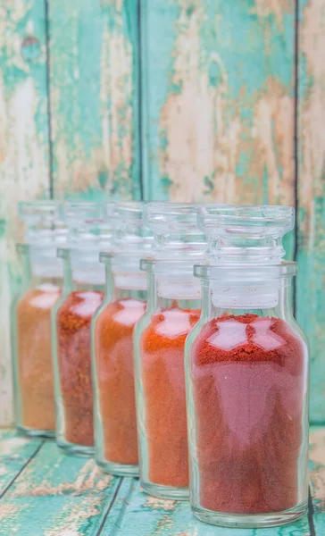 Cayenne Powder, Chilly Powder And Paprika Powder — Stock Photo, Image