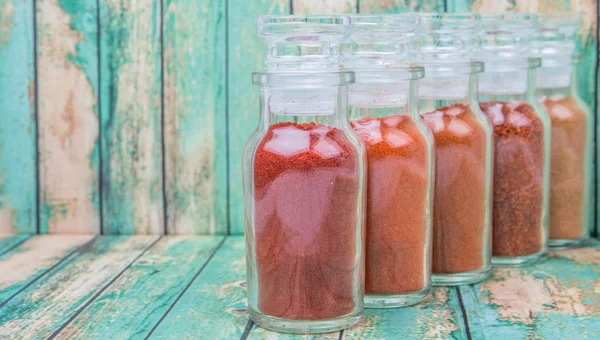 Cayenne Powder, Chilly Powder And Paprika Powder — Stock Photo, Image