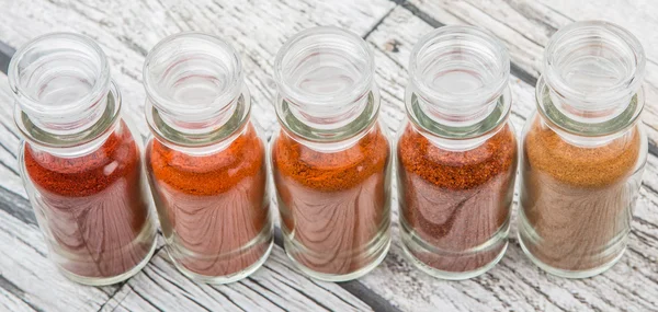 Cayenne Powder, Chilly Powder And Paprika Powder — Stock Photo, Image